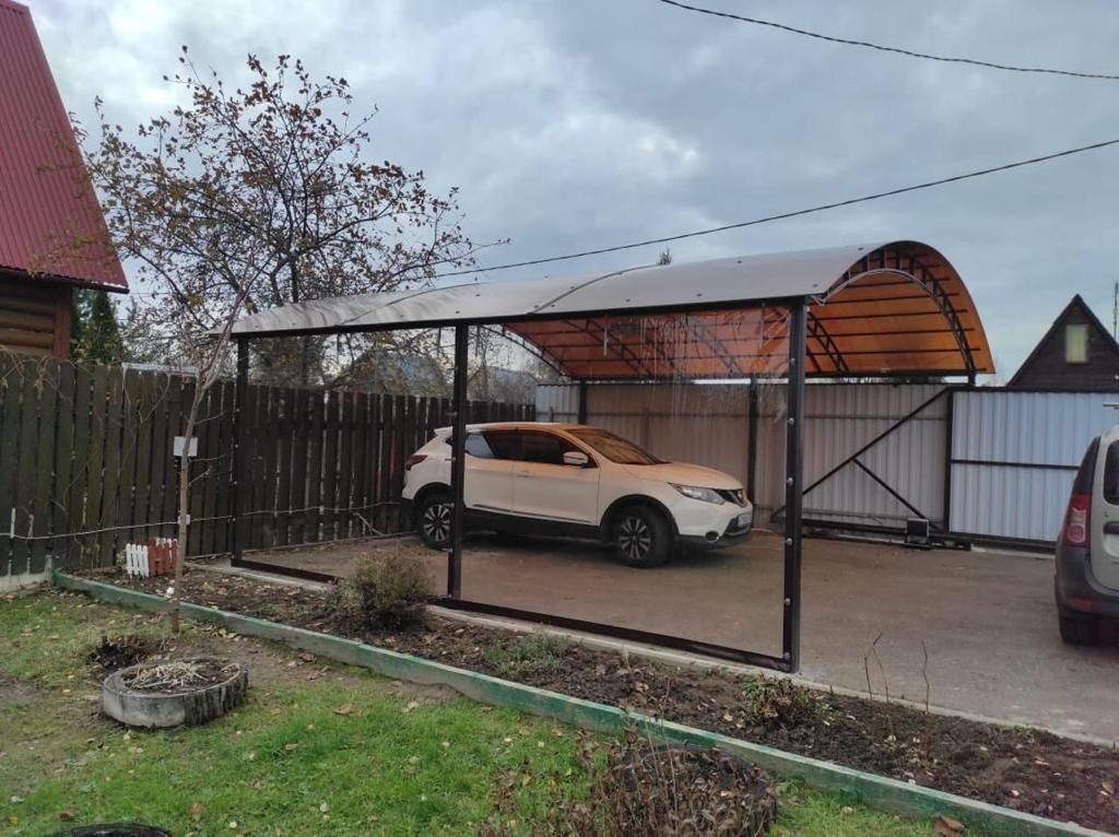 Прозрачные шторы ПВХ для навеса под автомобиль в Погаре